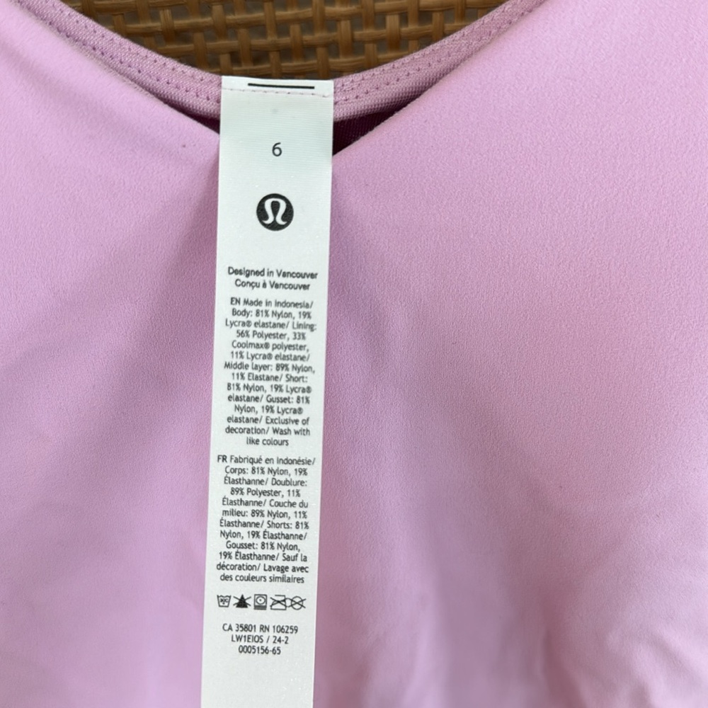 NWT LULULEMON ALIGN DRESS SIZE 6 BUILT IN LINER SHORT 4” VITP VITA PINK SMALL - Picture 5 of 7